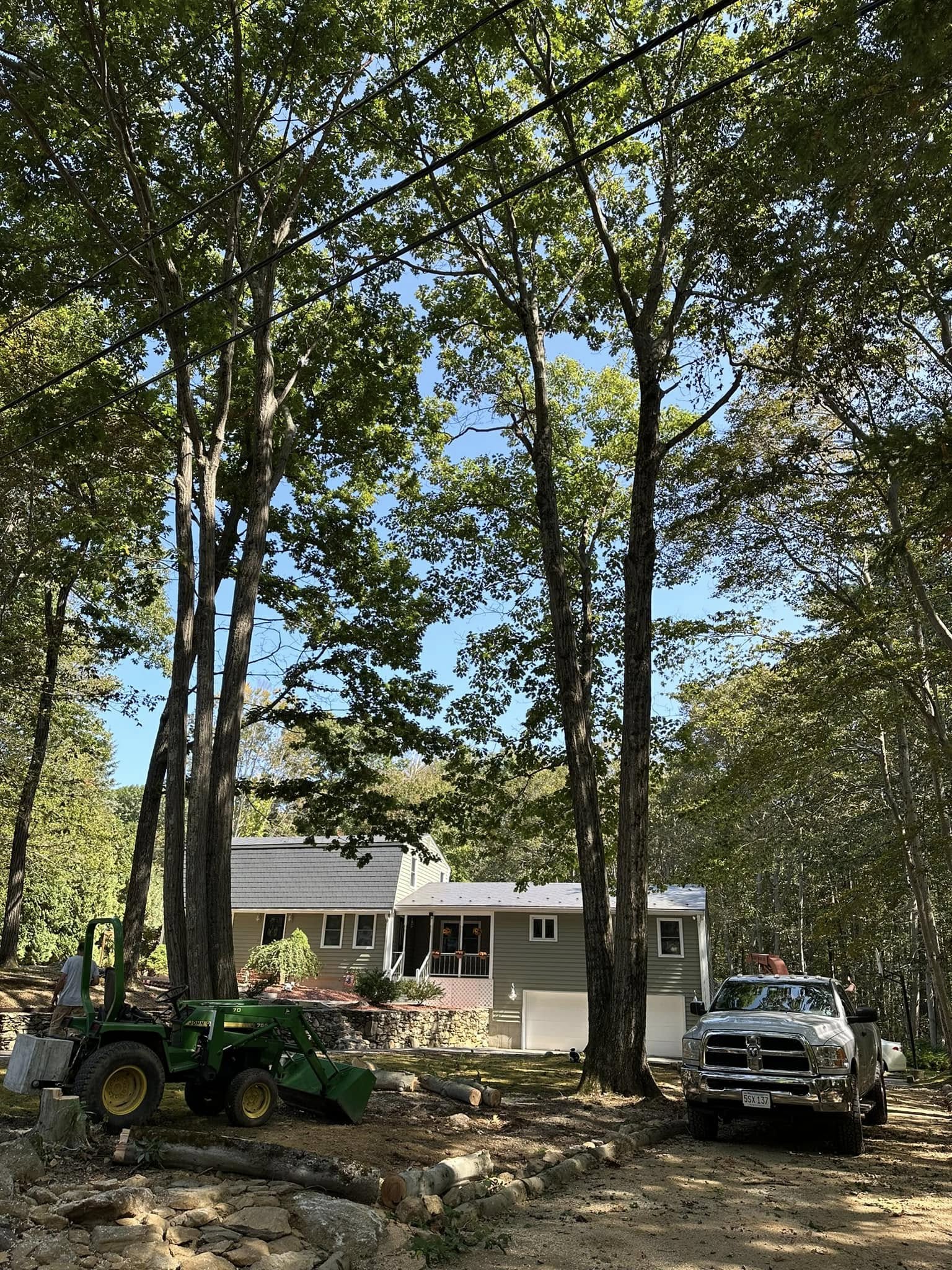 During — clearing underway